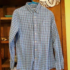 Men's Sonoma Life Style Blue Plaid Buttonup - M